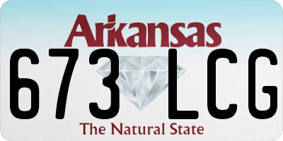 AR license plate 673LCG