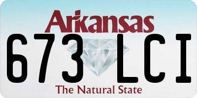 AR license plate 673LCI