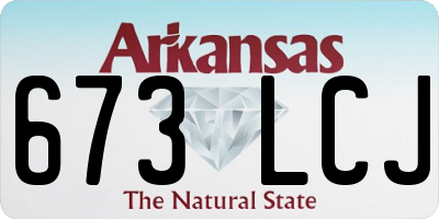 AR license plate 673LCJ