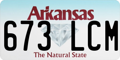 AR license plate 673LCM