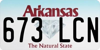 AR license plate 673LCN