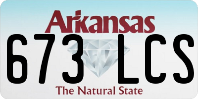 AR license plate 673LCS