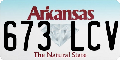 AR license plate 673LCV