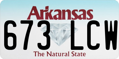 AR license plate 673LCW