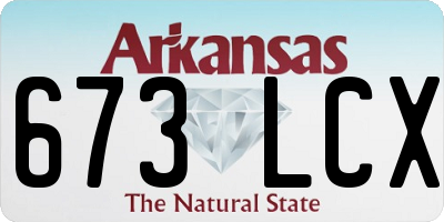 AR license plate 673LCX