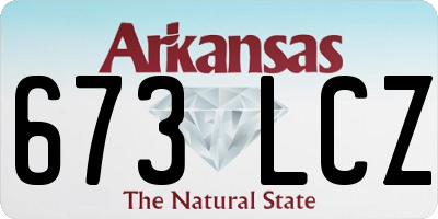 AR license plate 673LCZ