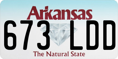 AR license plate 673LDD