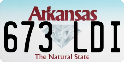 AR license plate 673LDI