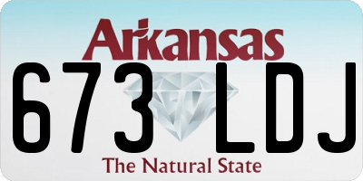 AR license plate 673LDJ