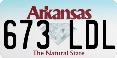 AR license plate 673LDL