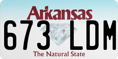 AR license plate 673LDM