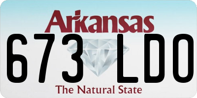 AR license plate 673LDO