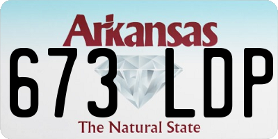 AR license plate 673LDP