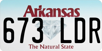 AR license plate 673LDR