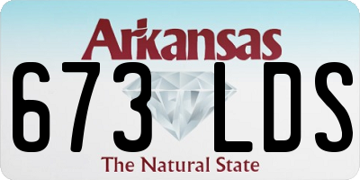 AR license plate 673LDS