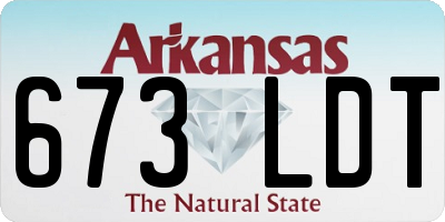 AR license plate 673LDT