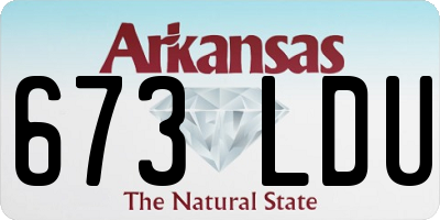 AR license plate 673LDU
