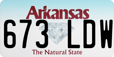 AR license plate 673LDW