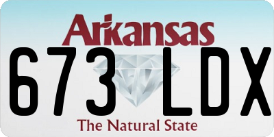 AR license plate 673LDX
