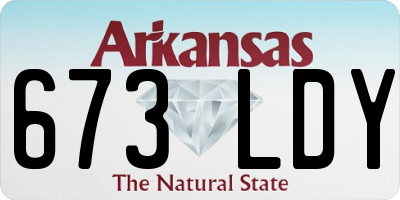 AR license plate 673LDY