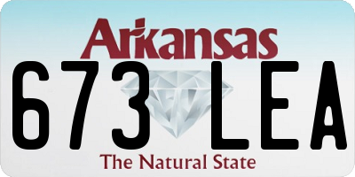 AR license plate 673LEA