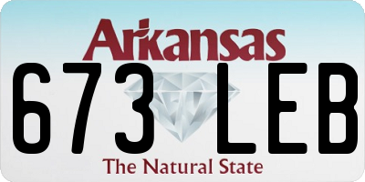AR license plate 673LEB
