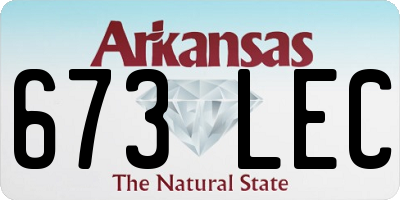 AR license plate 673LEC
