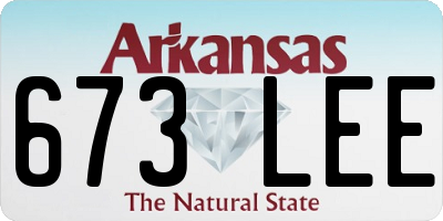AR license plate 673LEE
