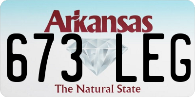 AR license plate 673LEG