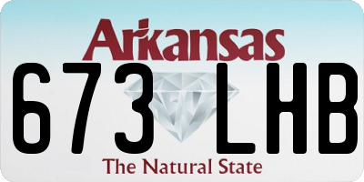 AR license plate 673LHB