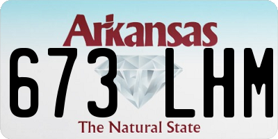 AR license plate 673LHM