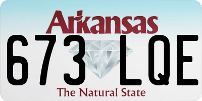 AR license plate 673LQE
