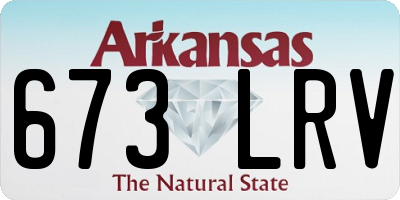 AR license plate 673LRV