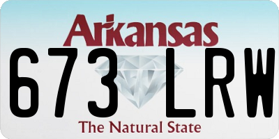 AR license plate 673LRW