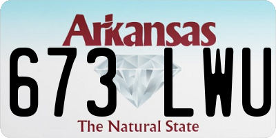 AR license plate 673LWU
