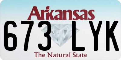 AR license plate 673LYK