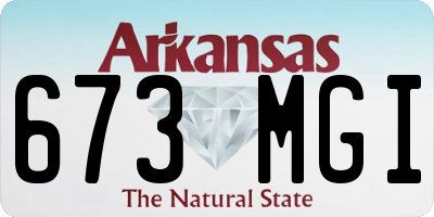 AR license plate 673MGI