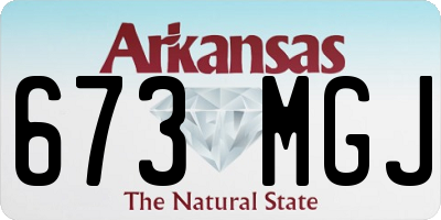 AR license plate 673MGJ