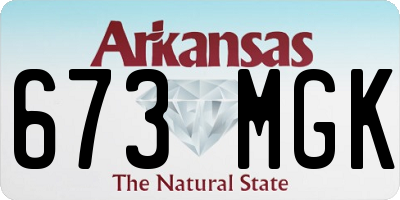 AR license plate 673MGK
