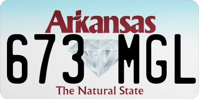 AR license plate 673MGL
