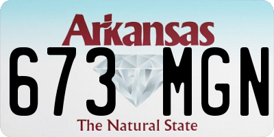 AR license plate 673MGN