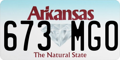 AR license plate 673MGO