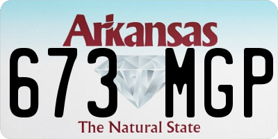 AR license plate 673MGP
