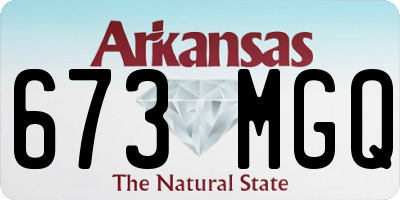 AR license plate 673MGQ