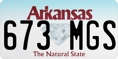 AR license plate 673MGS