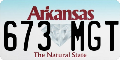 AR license plate 673MGT