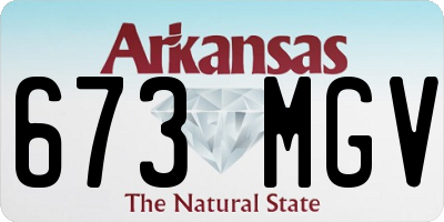 AR license plate 673MGV