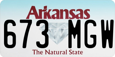 AR license plate 673MGW