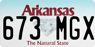 AR license plate 673MGX