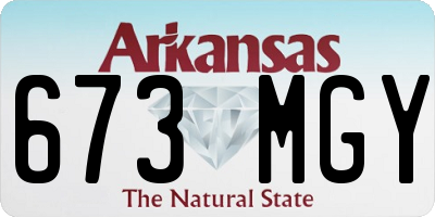 AR license plate 673MGY